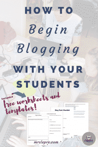 student blogging | blogging | wordpress | how to blog with students | why blog with students | lessons plans | blogging lessons plans | educational technology