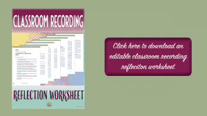 classroom recording to improve teaching